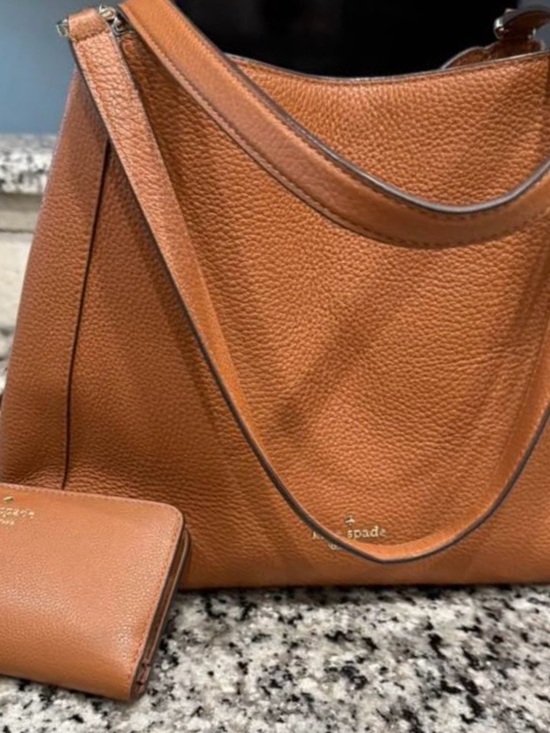 kate spade Handbags - kate spade Tan Pebbled Leather Hobo Shoulder Bag with Wallet